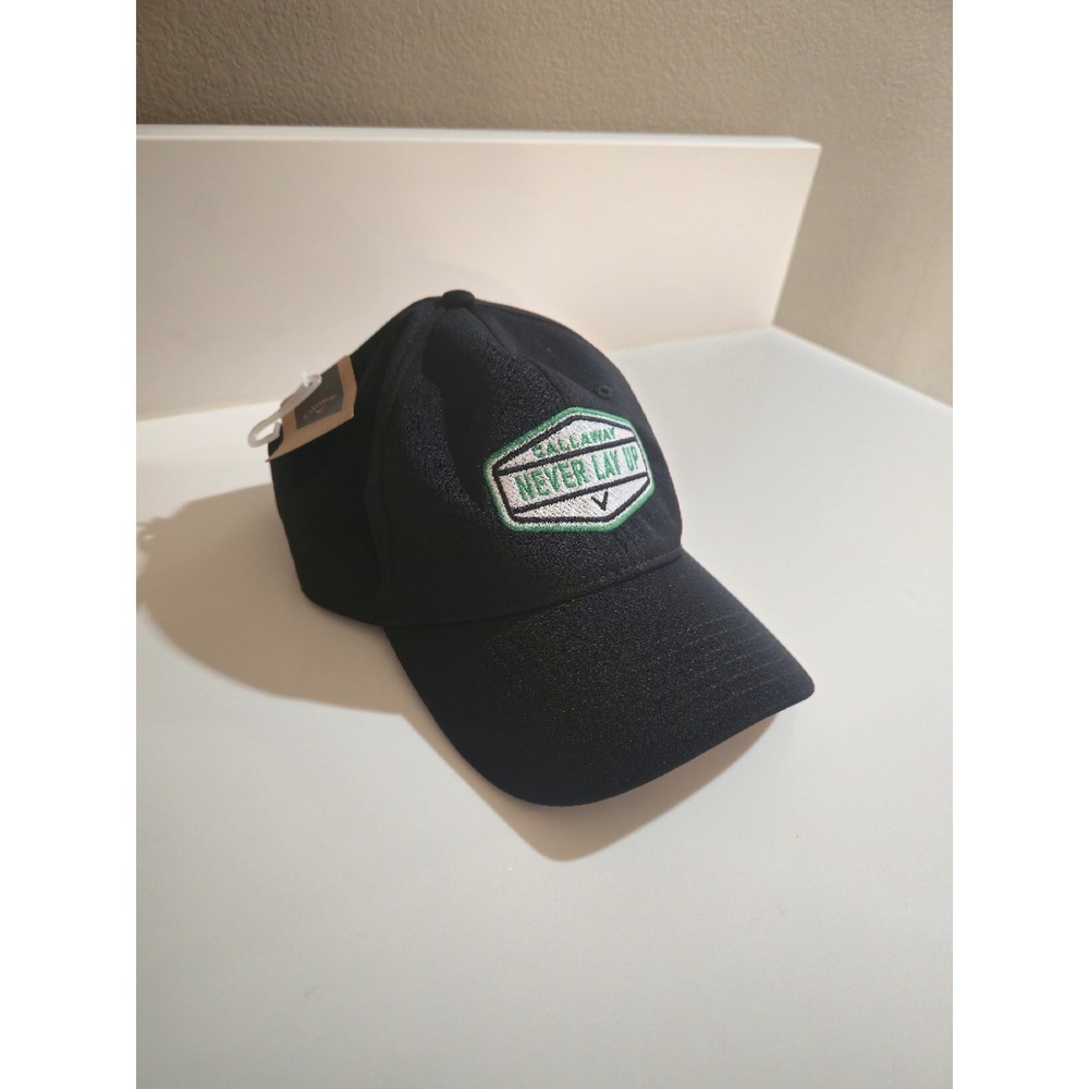 NEW WITH TAG CALLAWAY 'Never Lay Up' Strap Back Golf Hat Black